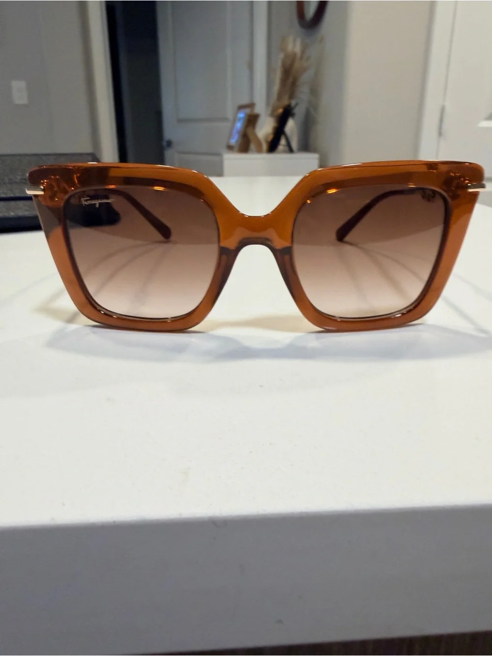 Brand New Authentic Salvatore Ferragamo Gancini Square Sunglasses